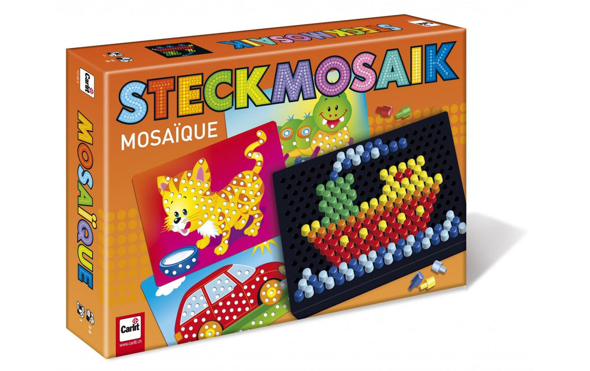 Ravensburger Carlit Steckmosaik – Geschicklichkeitsspiel, 1 Spieler, ab 3 Jahren, 15 Min., DE/FR/IT