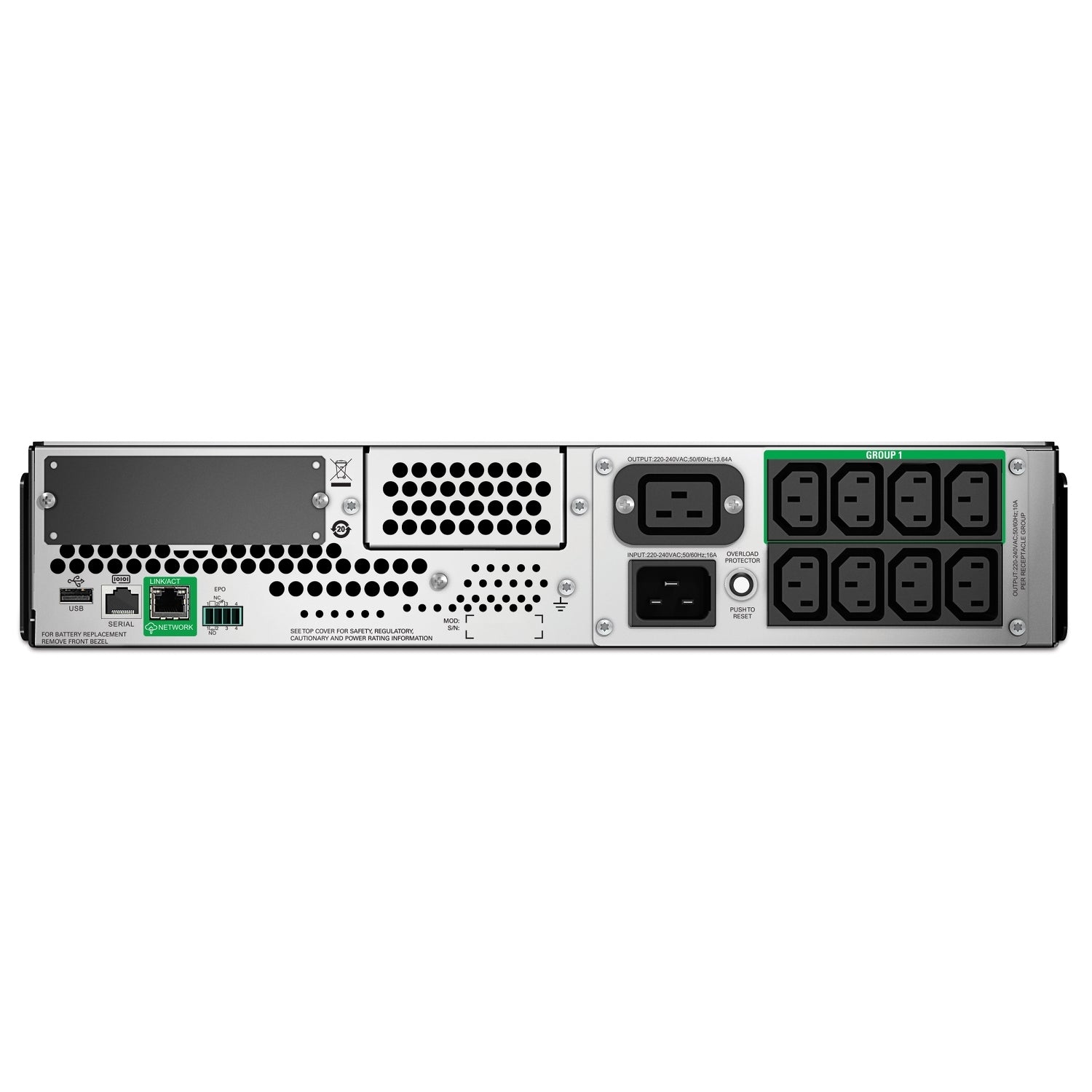 APC SMT3000RMI2UC USV 3 kVA/2700 W Line-Interaktiv – 2U Rack – C13×8, C19×1, Eingang IEC C20