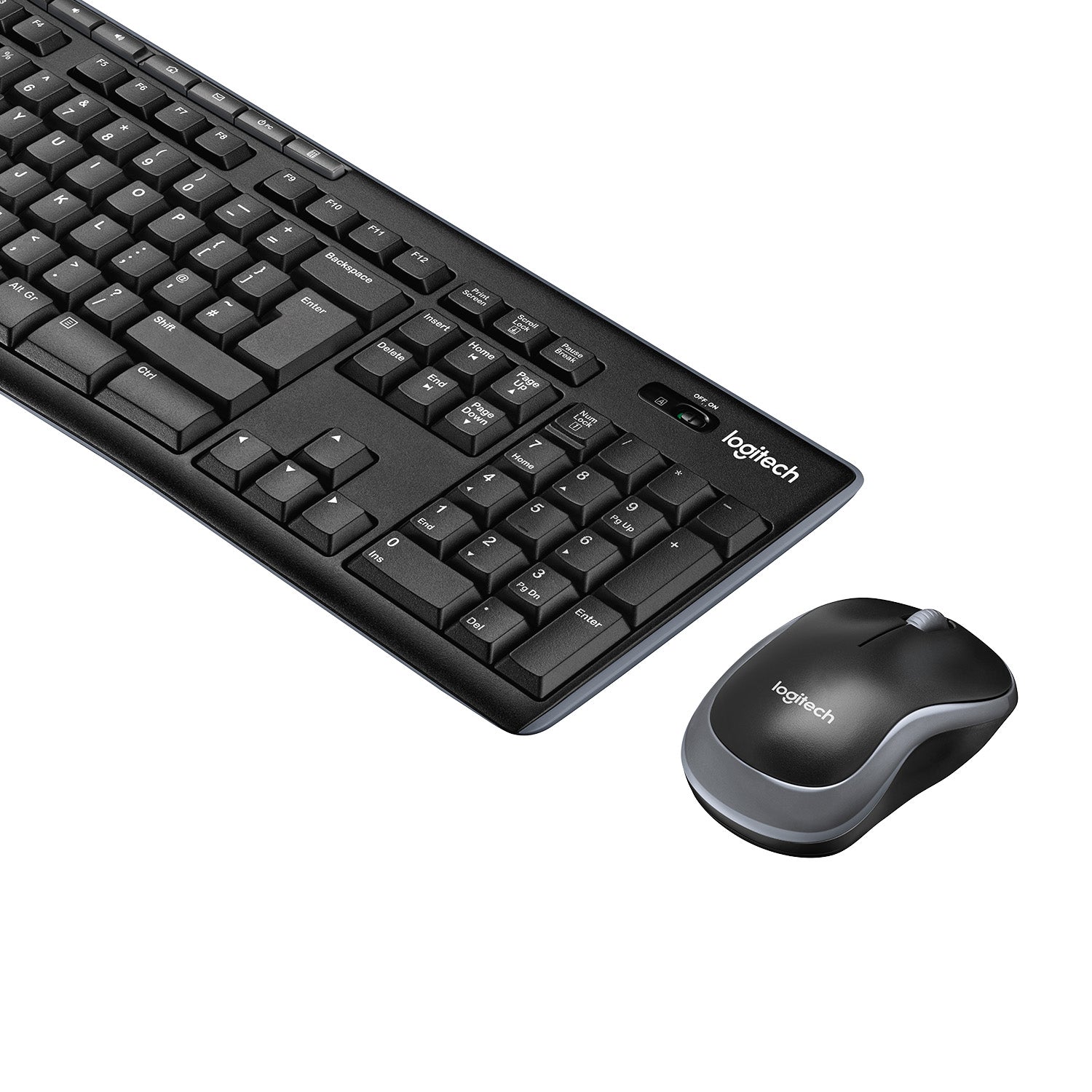 Logitech MK270 – Tastatur- und Maus-Set – AZERTY (BE) – RF 2,4 GHz, Full-Size, USB-A Nano, Schwarz