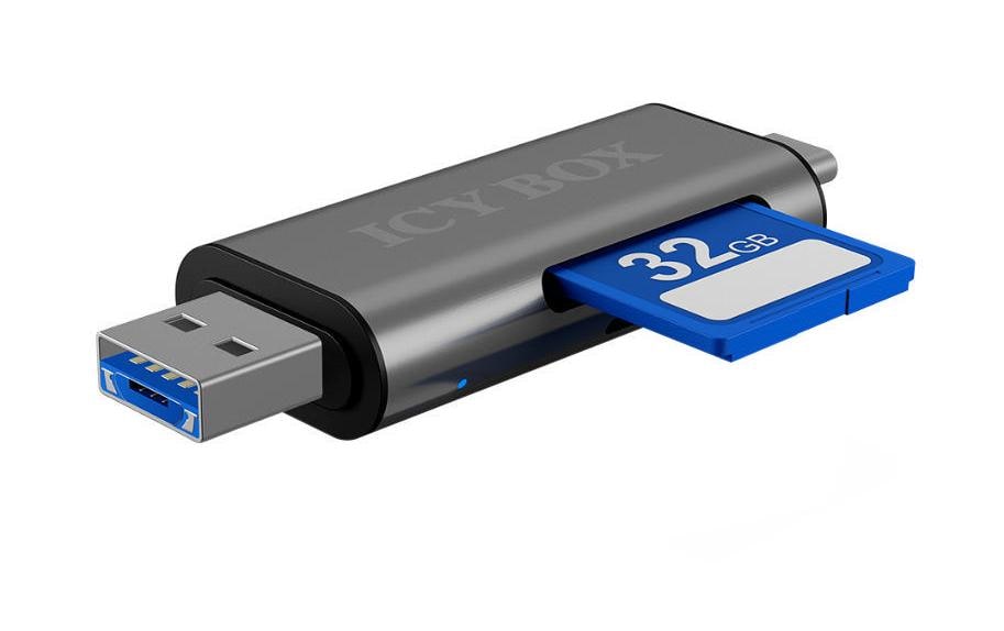 ICY BOX IB-CR200-C – Externer Kartenleser – USB 2.0, MicroSD/SD, 480 Mbit/s