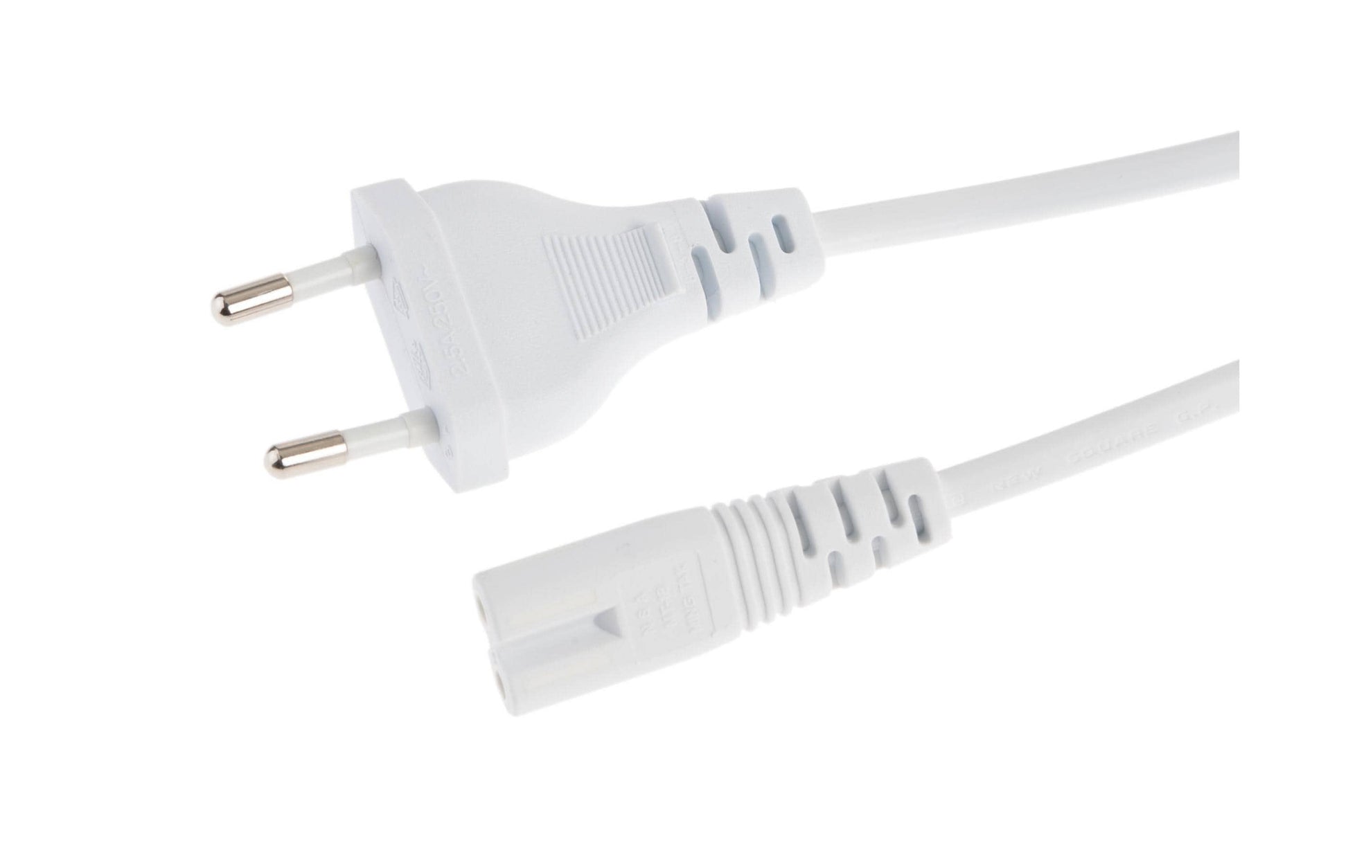 NIWOTRON Netzkabel, Eurostecker (Typ C) auf IEC C7, 250 V, 10 m, Weiss, 04-4073