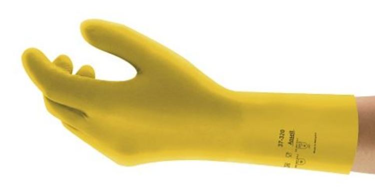 Ansell Arbeitshandschuhe, AlphaTec 37-320 – Grösse 9, 1 Paar – Nitril, Gelb, Latexfrei, 31 cm
