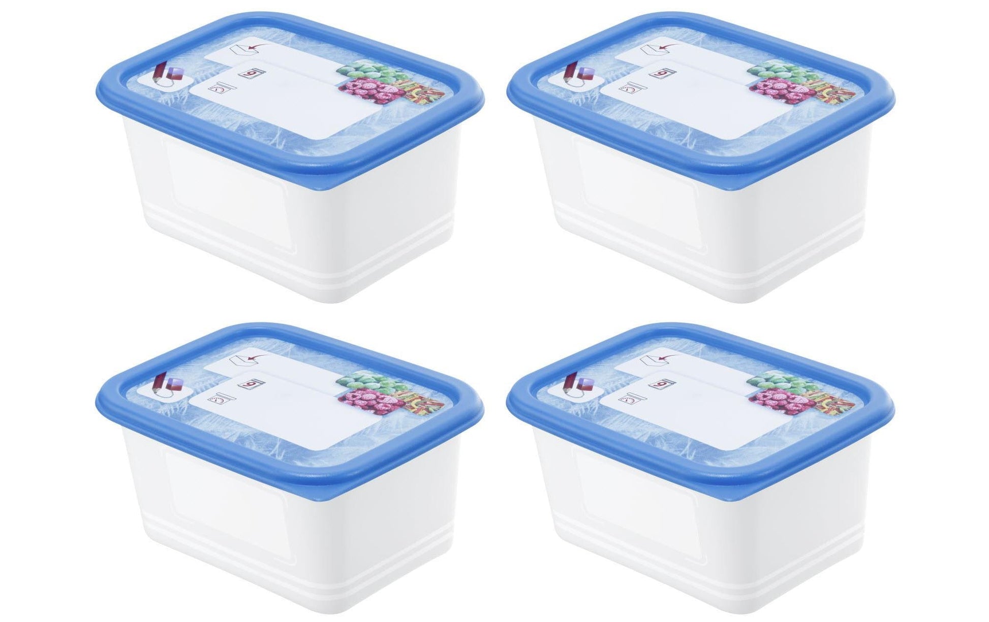 Rotho Vorratsdose 750 ml, 11,8 × 15,7 × 13,2 cm, Polyethylen (PE), Transparent, 4 Stk.