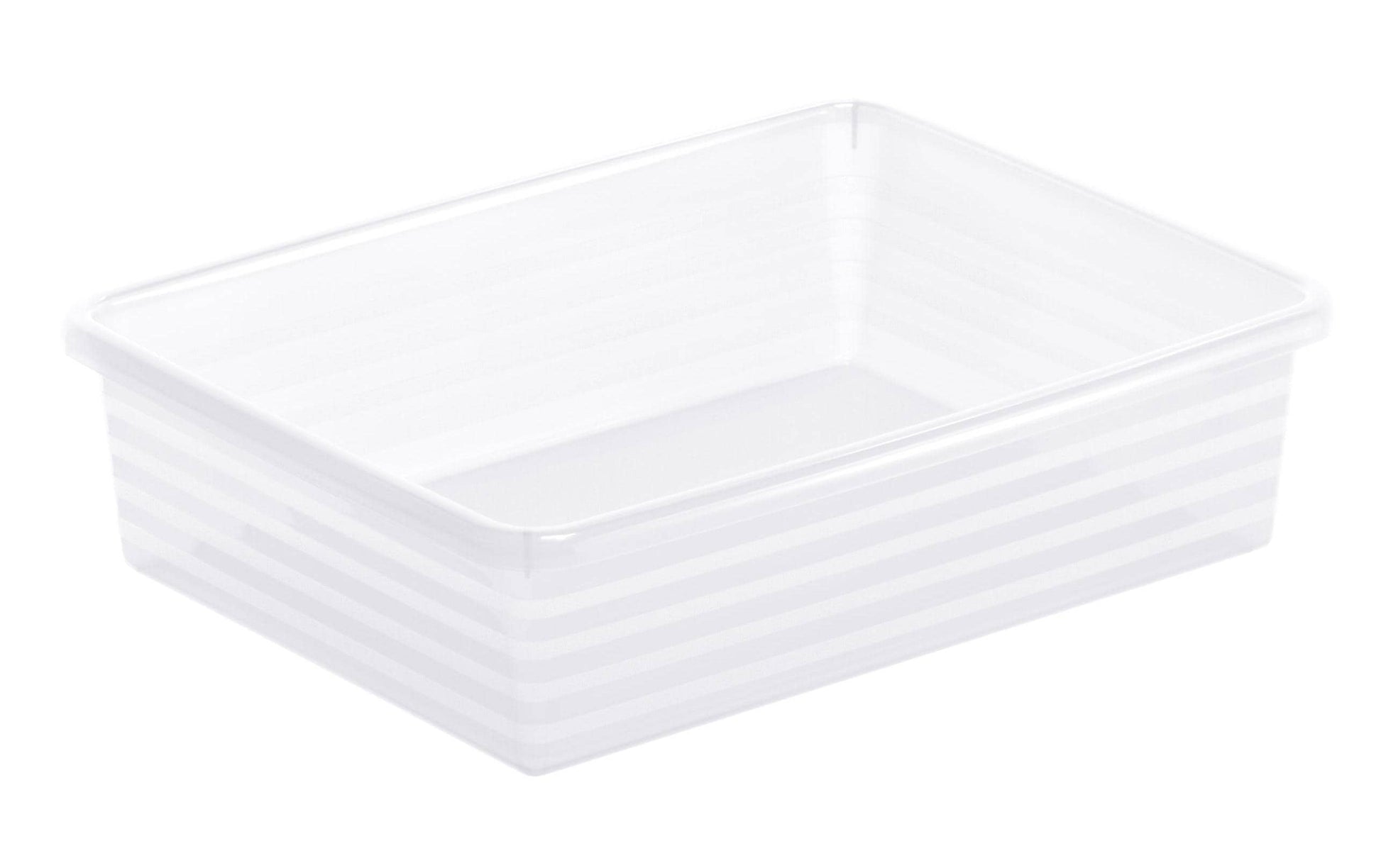 Rotho Formatkörbchen Linus – Kunststoff, transparent, 19,5 × 6 × 22,5 cm