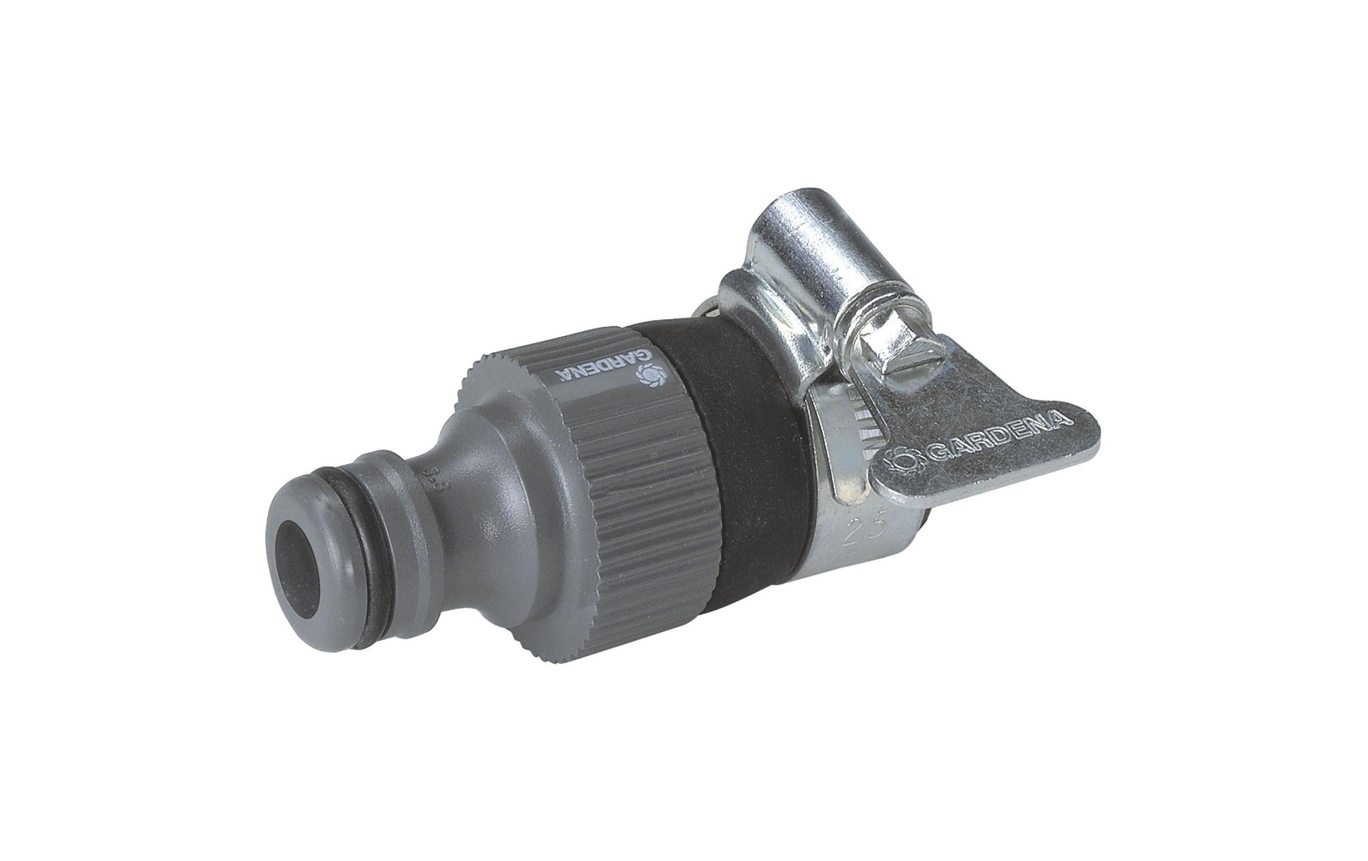Gardena Wasserdieb – Ø 17 mm, Kunststoff, Schwarz/Grau, für Wasserhahn mit 21 mm (1/2)-Gewinde