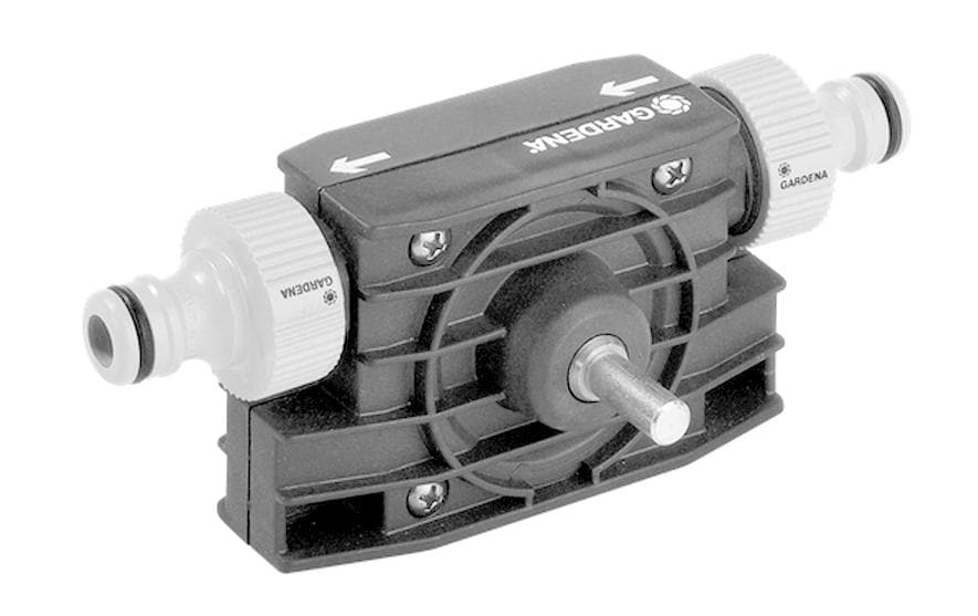 Gardena Bohrmaschinenpumpe 30 m, 2400 l/h – Dämpferpumpe – für Bohrmaschinen