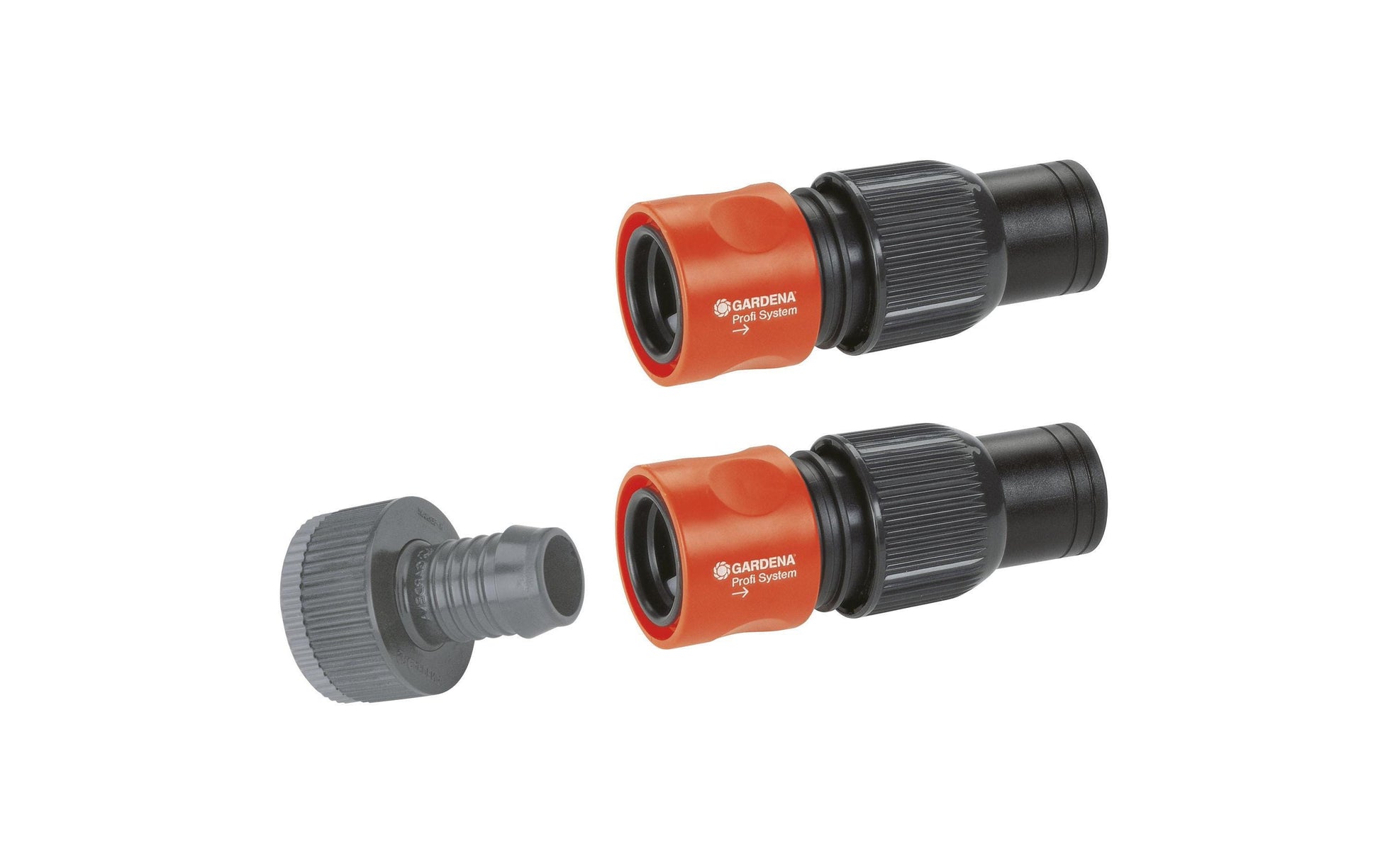 Gardena Profi-System Anschluss-Satz – Ø 25,4 mm, Schwarz/Grau/Orange, 3 Stk., für Pipeline und Sprinklersystem