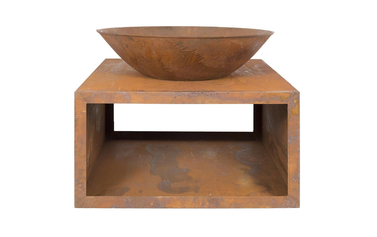 La Hacienda Feuerschale – Ø 66 × 59 cm – Gusseisen & Stahl, Braun