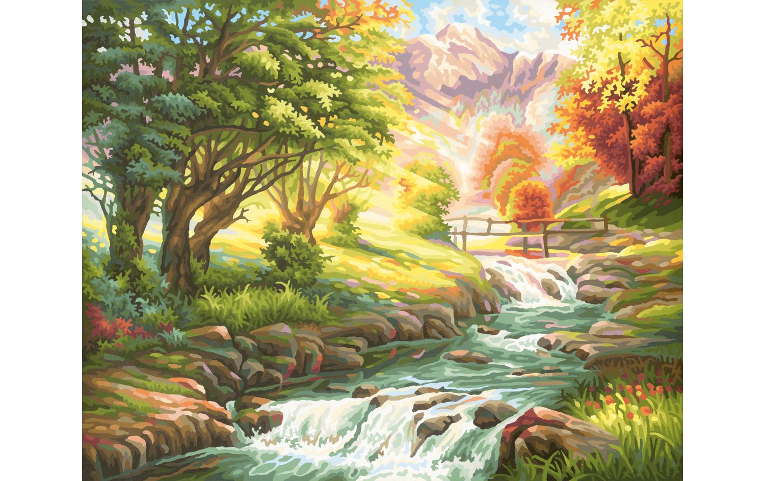 Schipper Malen-nach-Zahlen-Set – Berglandschaft – 40 × 50 cm – Acrylfarbe – ab 8 Jahren