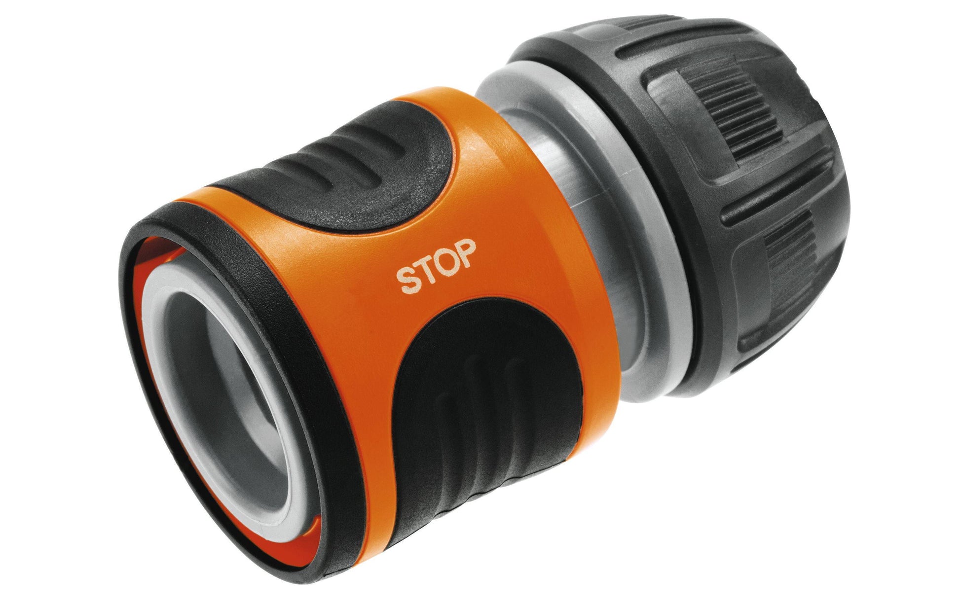 Gardena Kupplung – Ø 13–15 mm (1/2"–5/8"), Kunststoff, Schwarz/Grau/Orange, für Schläuche 13–15 mm