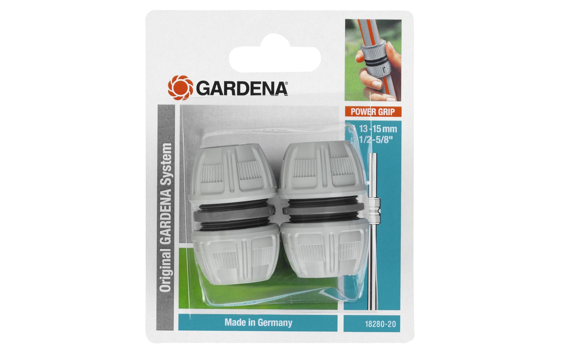 Gardena Reparatur-Satz – 13 mm (1/2"), Kunststoff, Grau/Silber, für 1/2" Schlauchanschluss