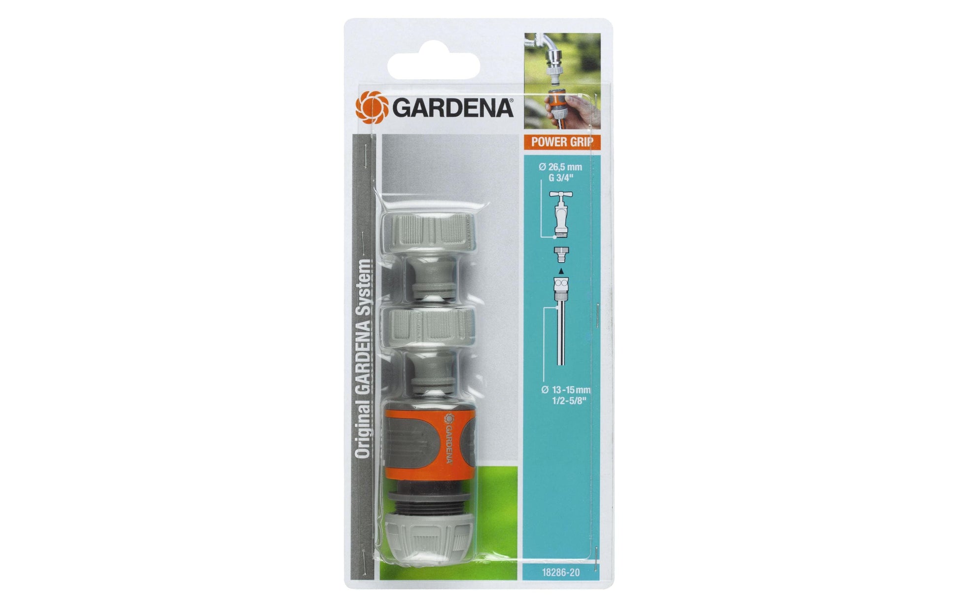 Gardena Anschluss-Set – Ø 76,2 mm, Kunststoff, Orange, für Zapfstelle