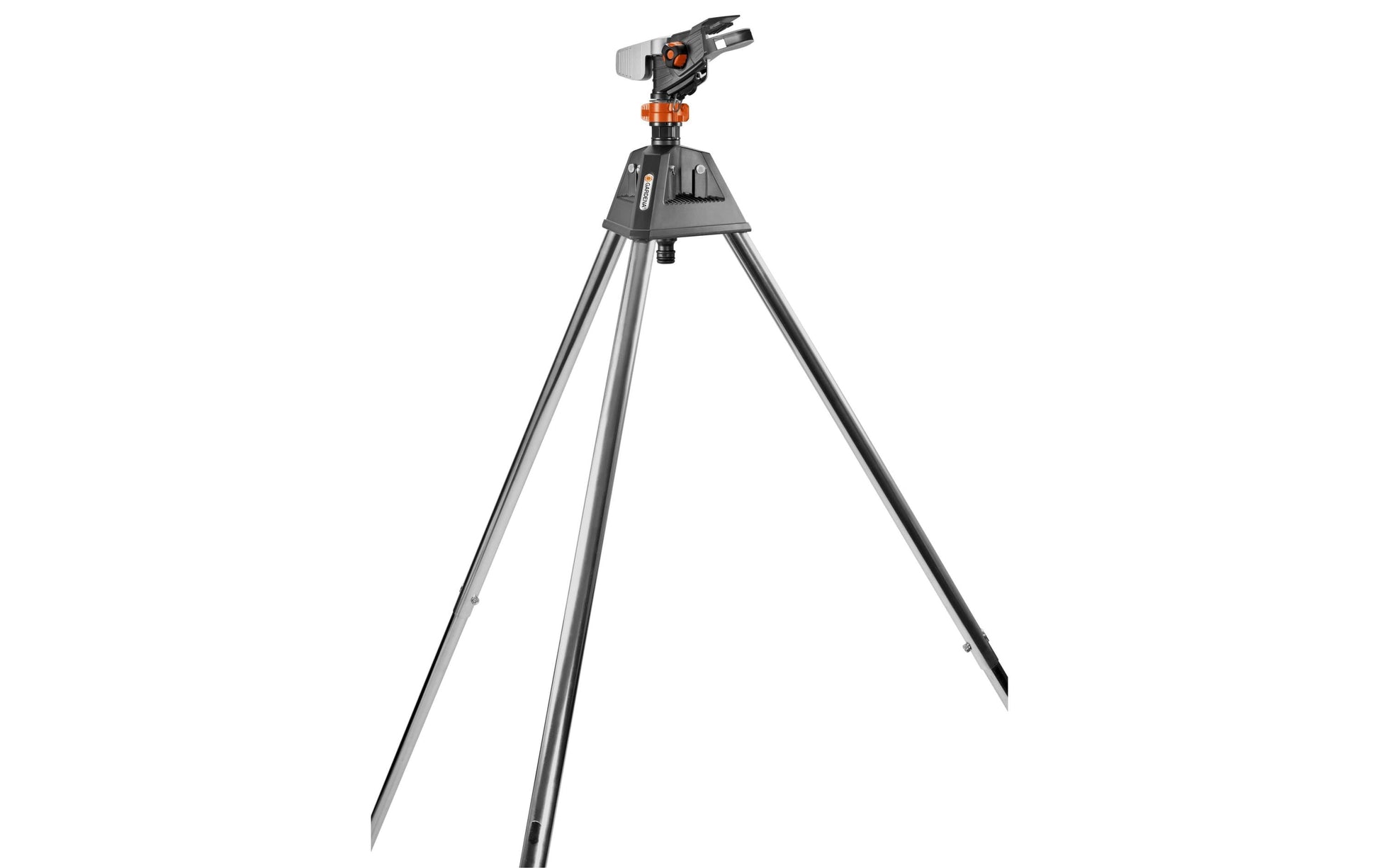 Gardena Impuls-Wassersprenger Premium – Reichweite 12,5 m, Flächenabdeckung 490 m², Grau/Orange