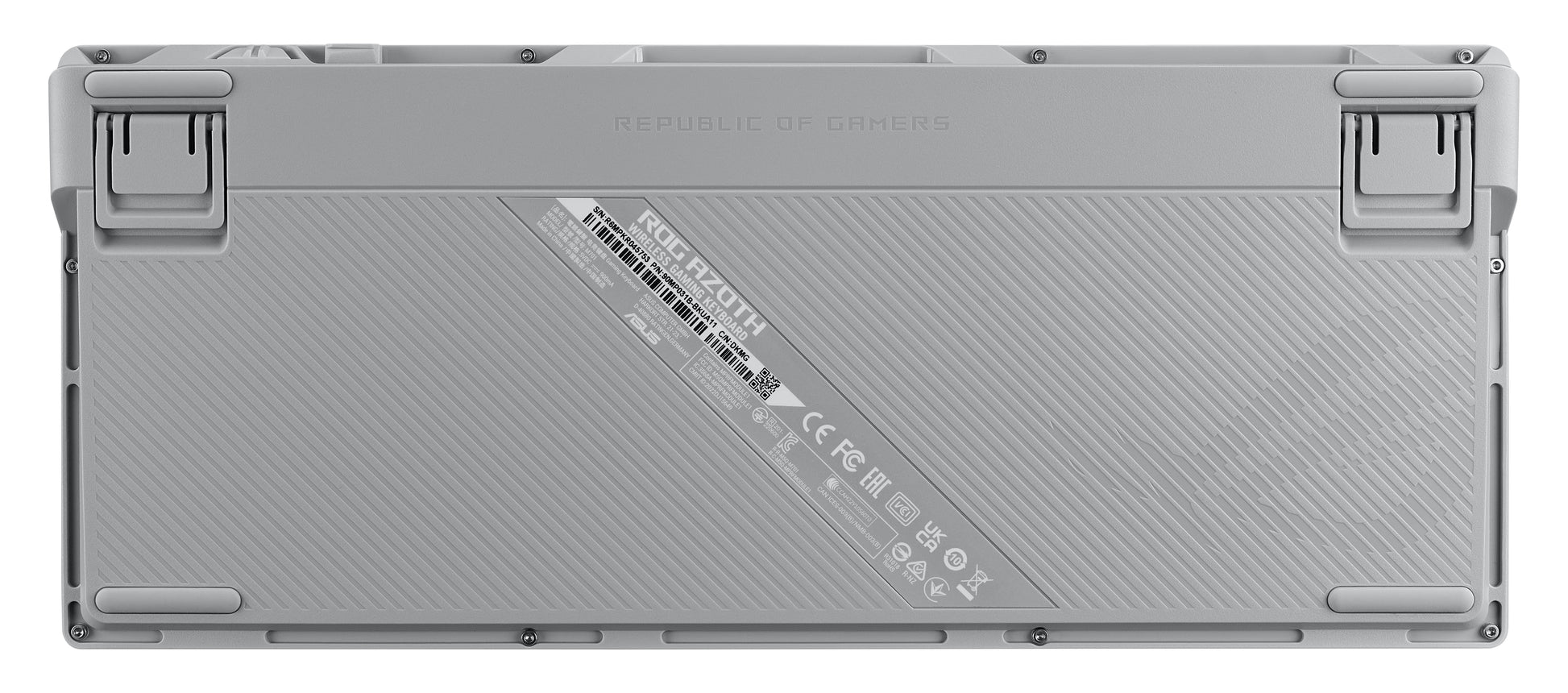 ASUS ROG Azoth – Gaming-Tastatur 75% – Mechanisch, RGB – Bluetooth & 2,4 GHz – Ohne Ziffernblock – Weiss