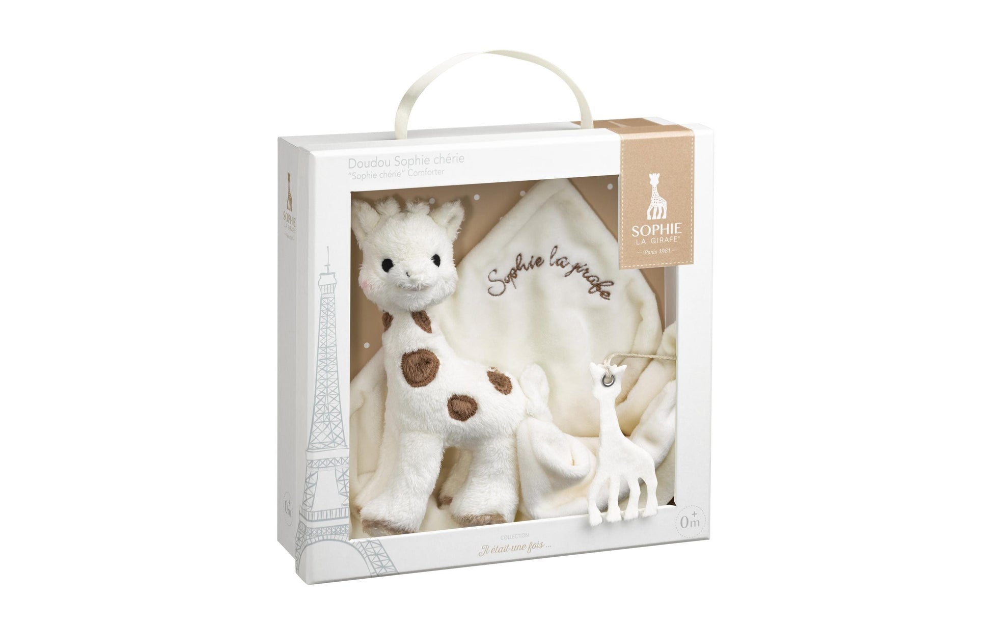 Sophie la girafe Geschenkset Schmusetuch Plüschtier – Giraffe – ab 0 Jahren – Baumwolle – braun/weiss/beige