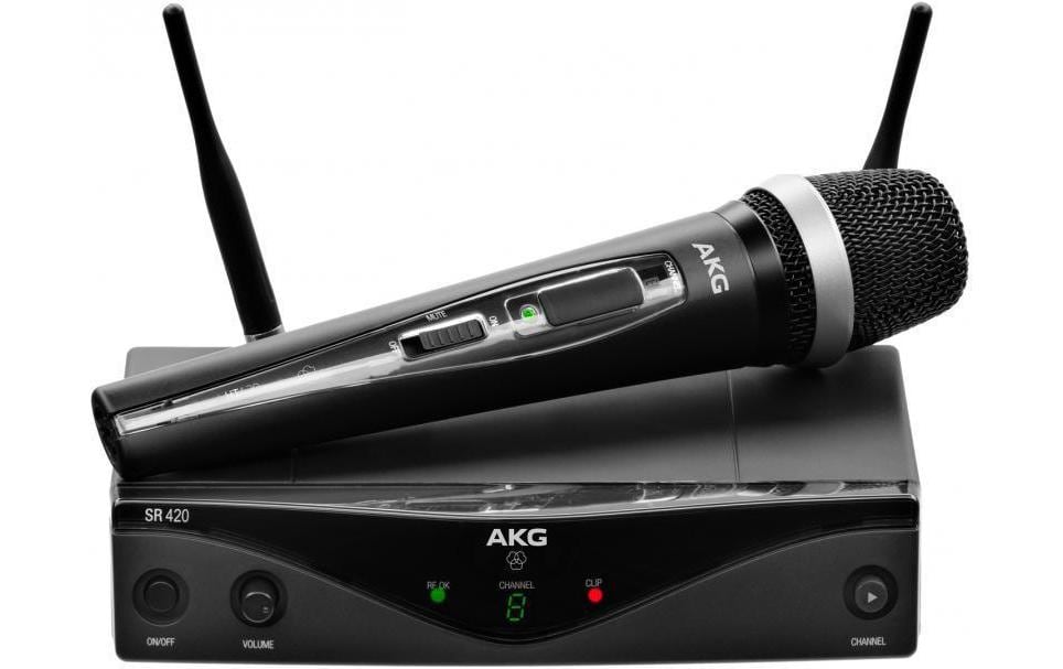 AKG WMS420 Vocal Set D5 – Bühnenmikrofon-Set – 6,35 mm Klinke/XLR, Kabellos, Superniere, 826–831 MHz