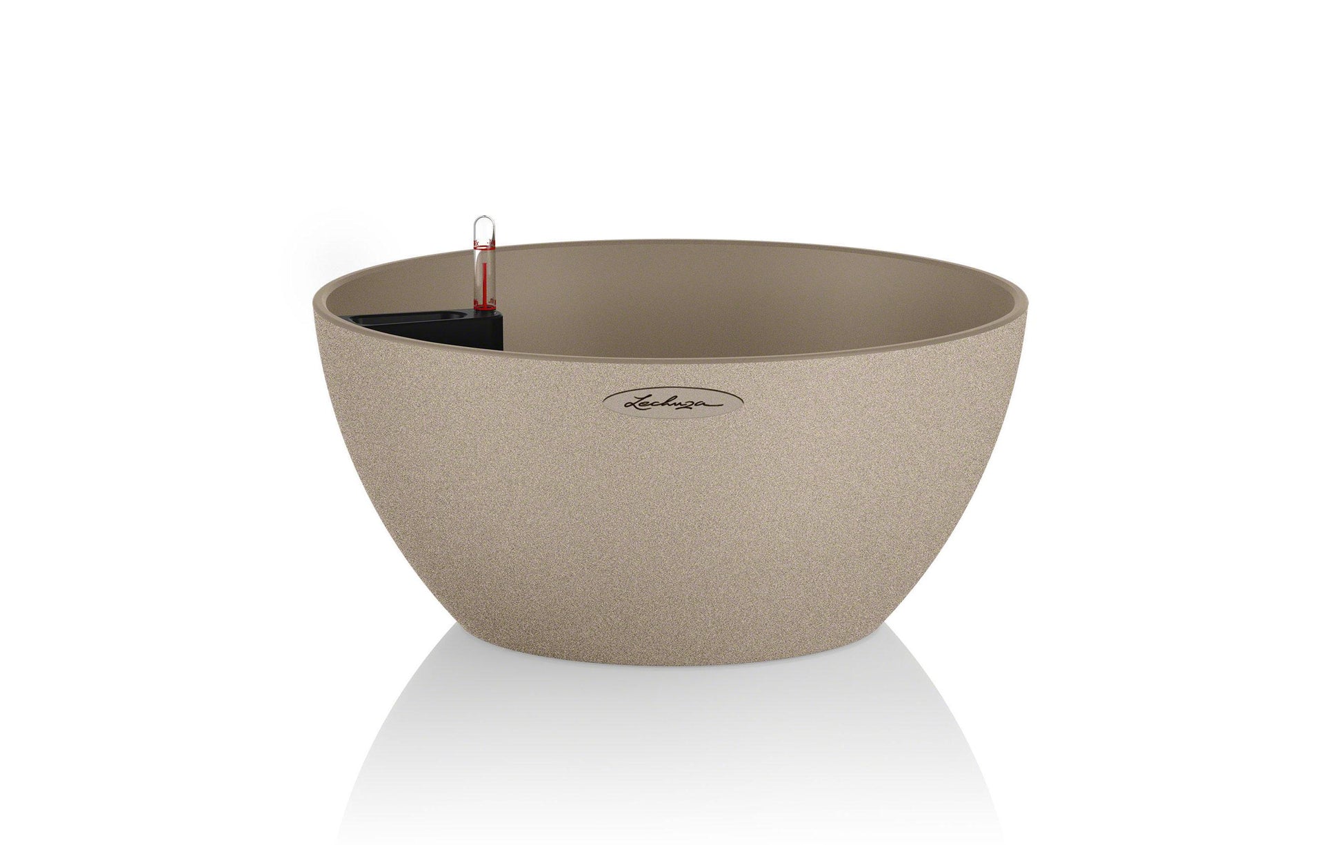 LECHUZA Cubeto Color Topfpflanzer – Ø 30 × 13 cm – Kunststoff, beige