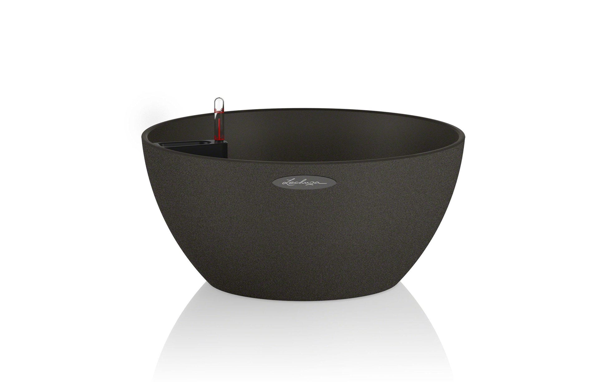 LECHUZA Cubeto Topfpflanzer – Ø 30 × 13 cm – Kunststoff, Schwarz