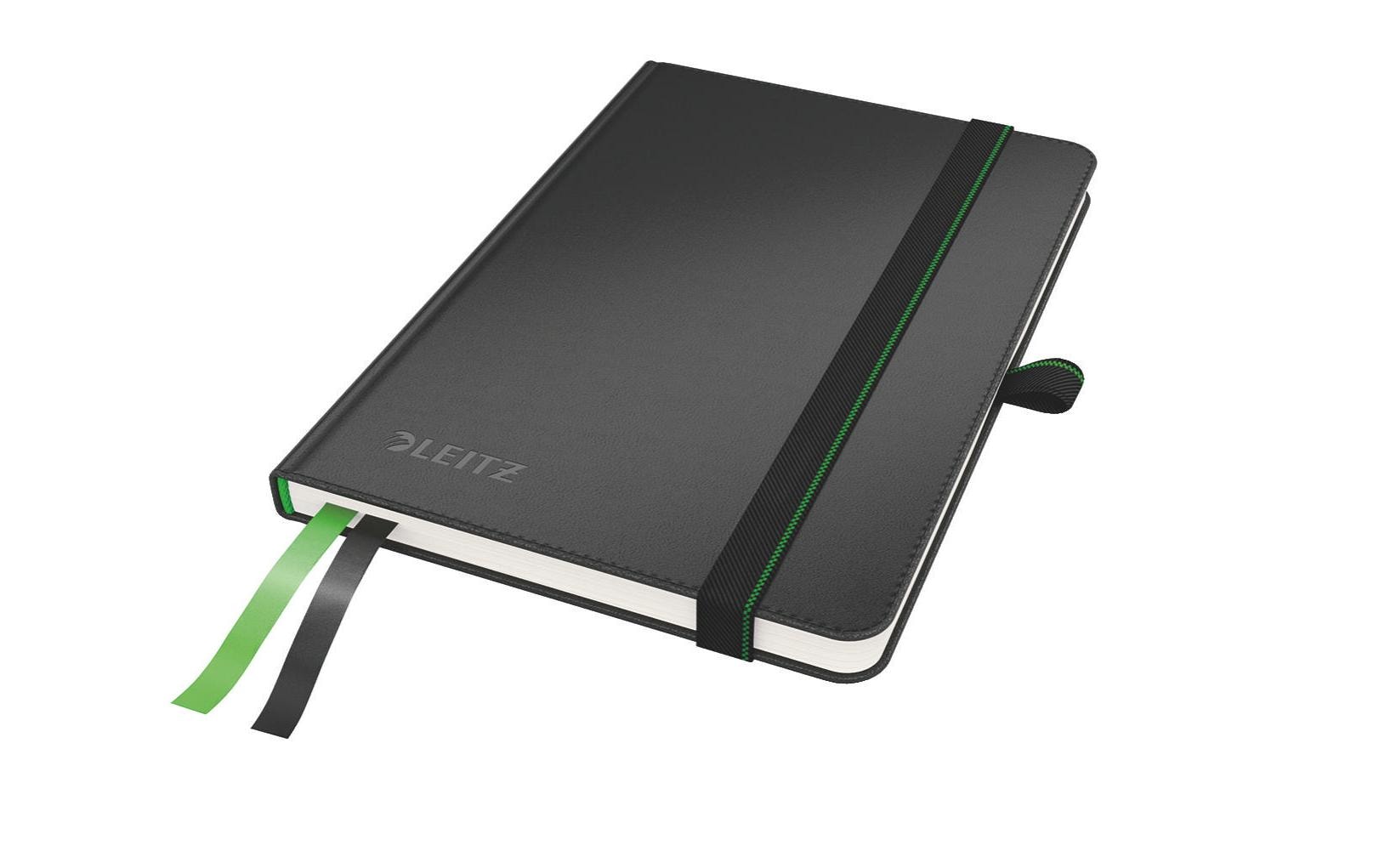 Leitz Notizbuch – A6 – liniert – 160 Seiten – 100 g/m² – Hardcover, schwarz, FSC