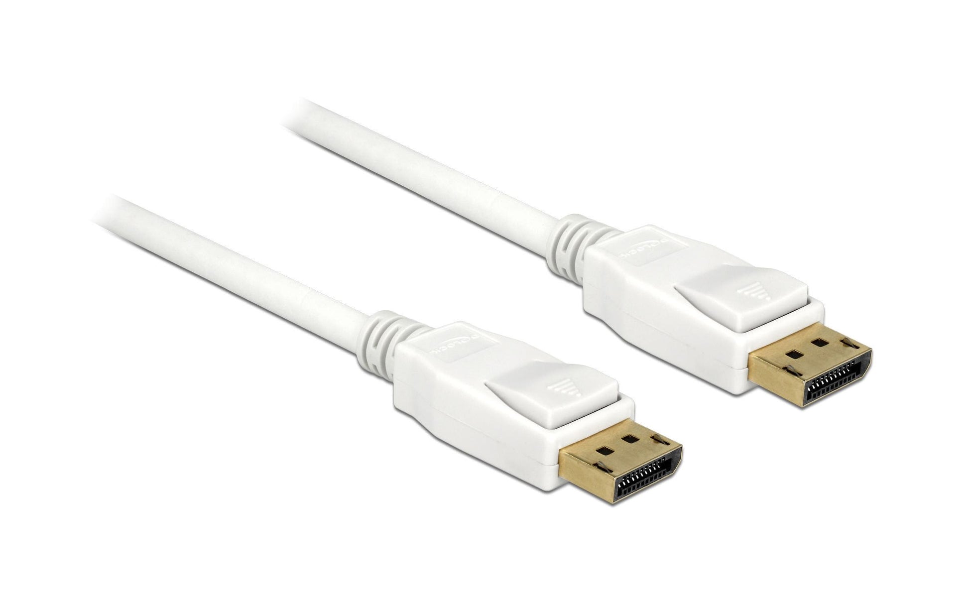 DeLOCK DisplayPort Kabel DP 1.2 4K 60 Hz – 1,5 m – Weiss