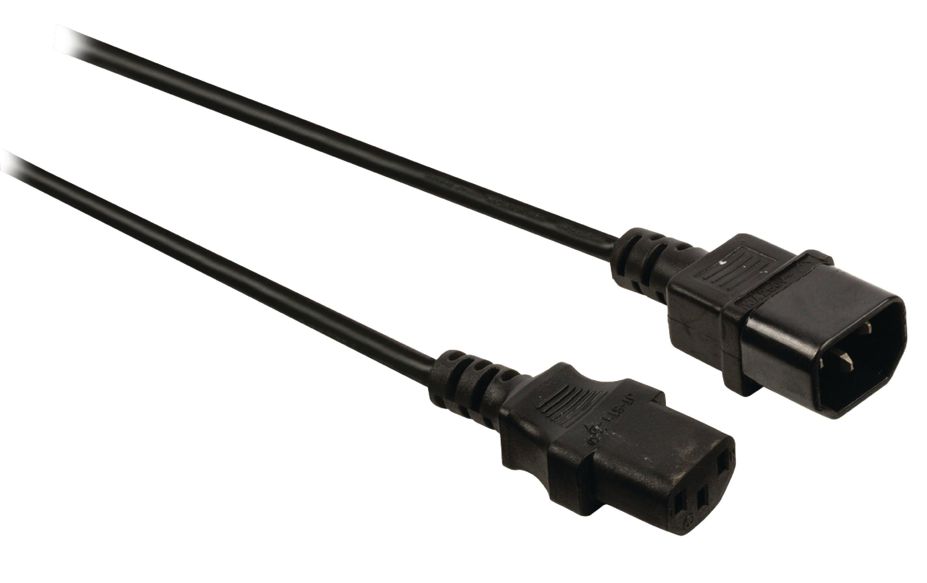 Diggelmann Verlängerungs-Netzkabel – SPVB10-075, C13–C14, 0,75 m