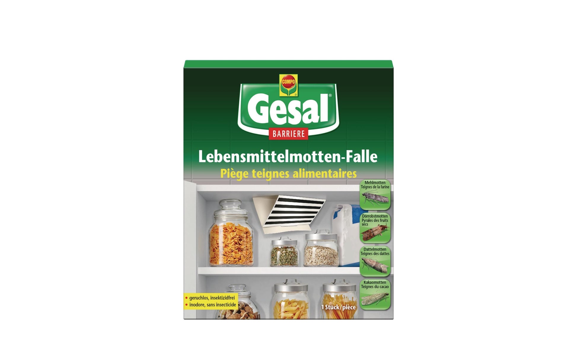 Gesal BARRIERE Insektenfalle – weiss – für Motten – 4 Stk.