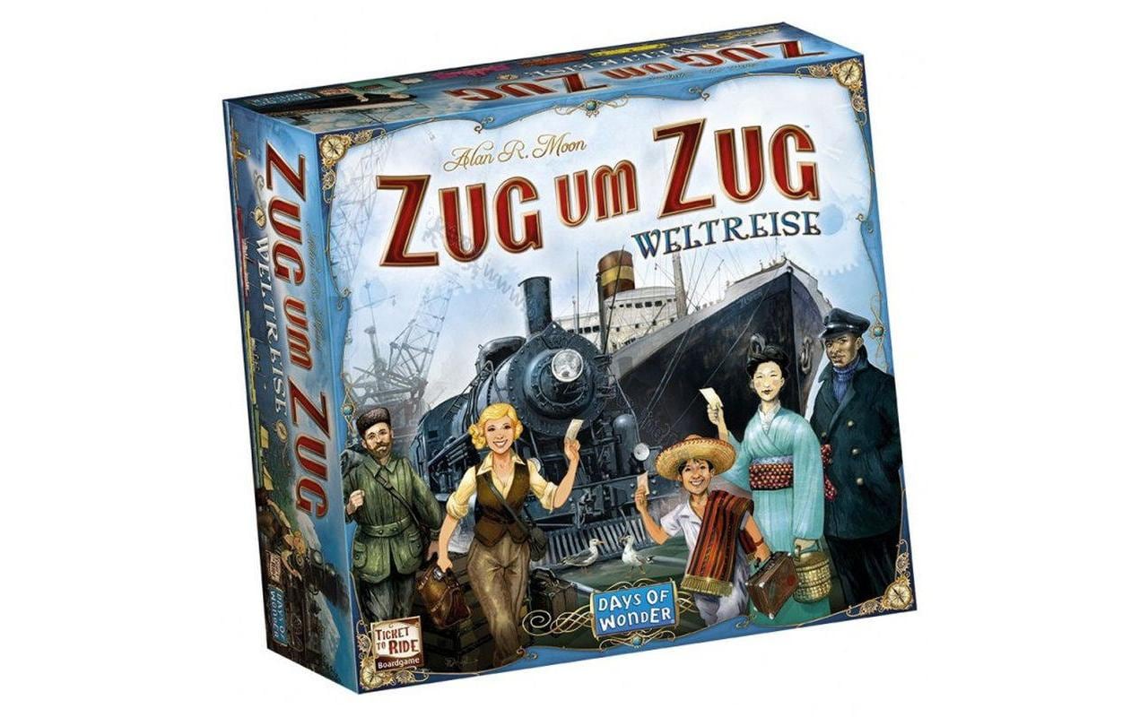 Days of Wonder Zug um Zug Weltreise – Brettspiel, 2–5 Spieler, ab 10 J., 60 min, DE