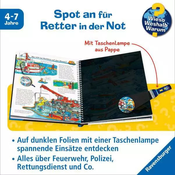 Ravensburger Buch – WWW Leuchte und entdecke: Einsatzkräfte, Hardcover, 16 Seiten, Deutsch, ab 4 Jahren