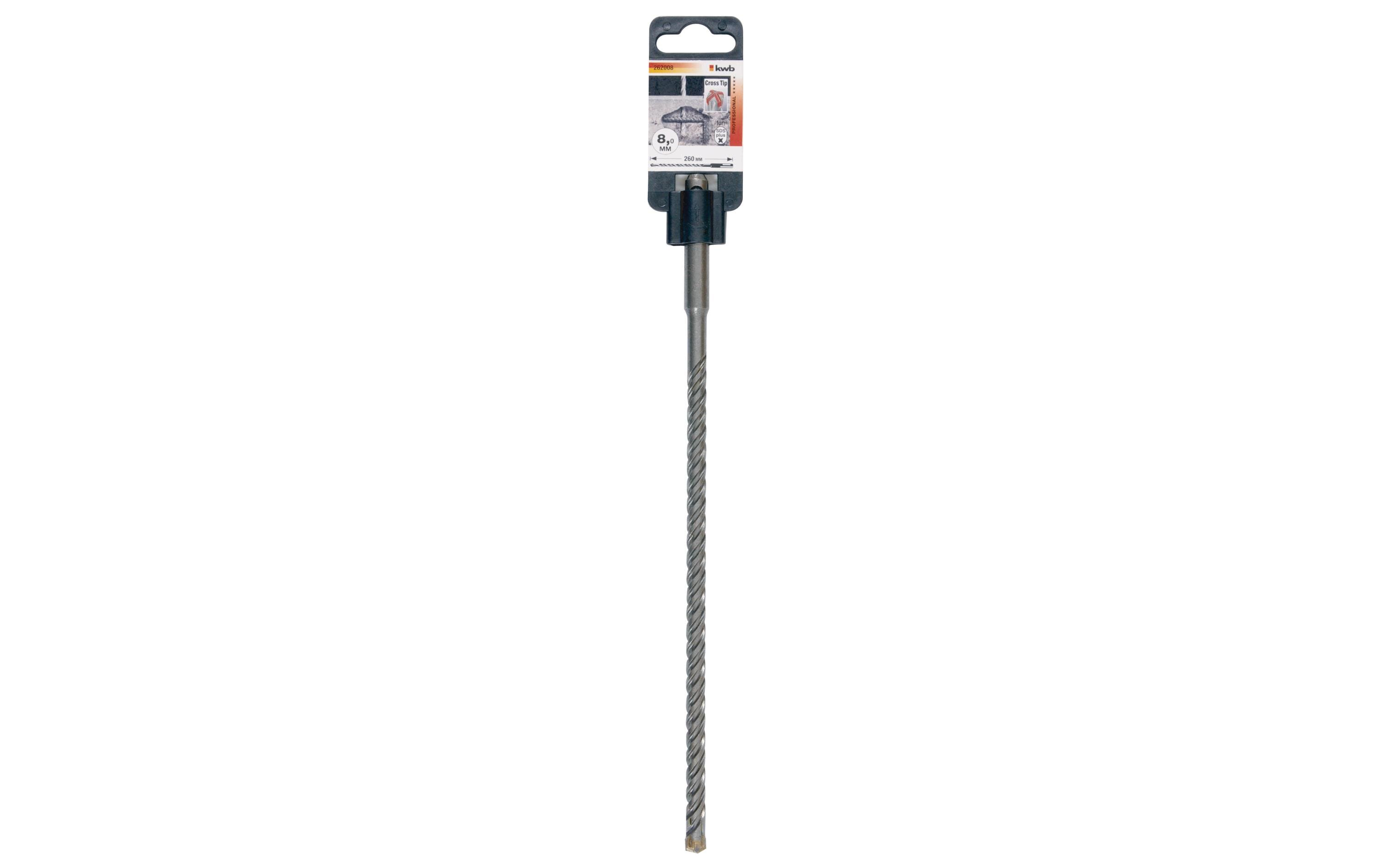 kwb Hammerbohrer 8 × 260 mm – Porenbeton, Beton, Sandstein, Stein, Hartmetall