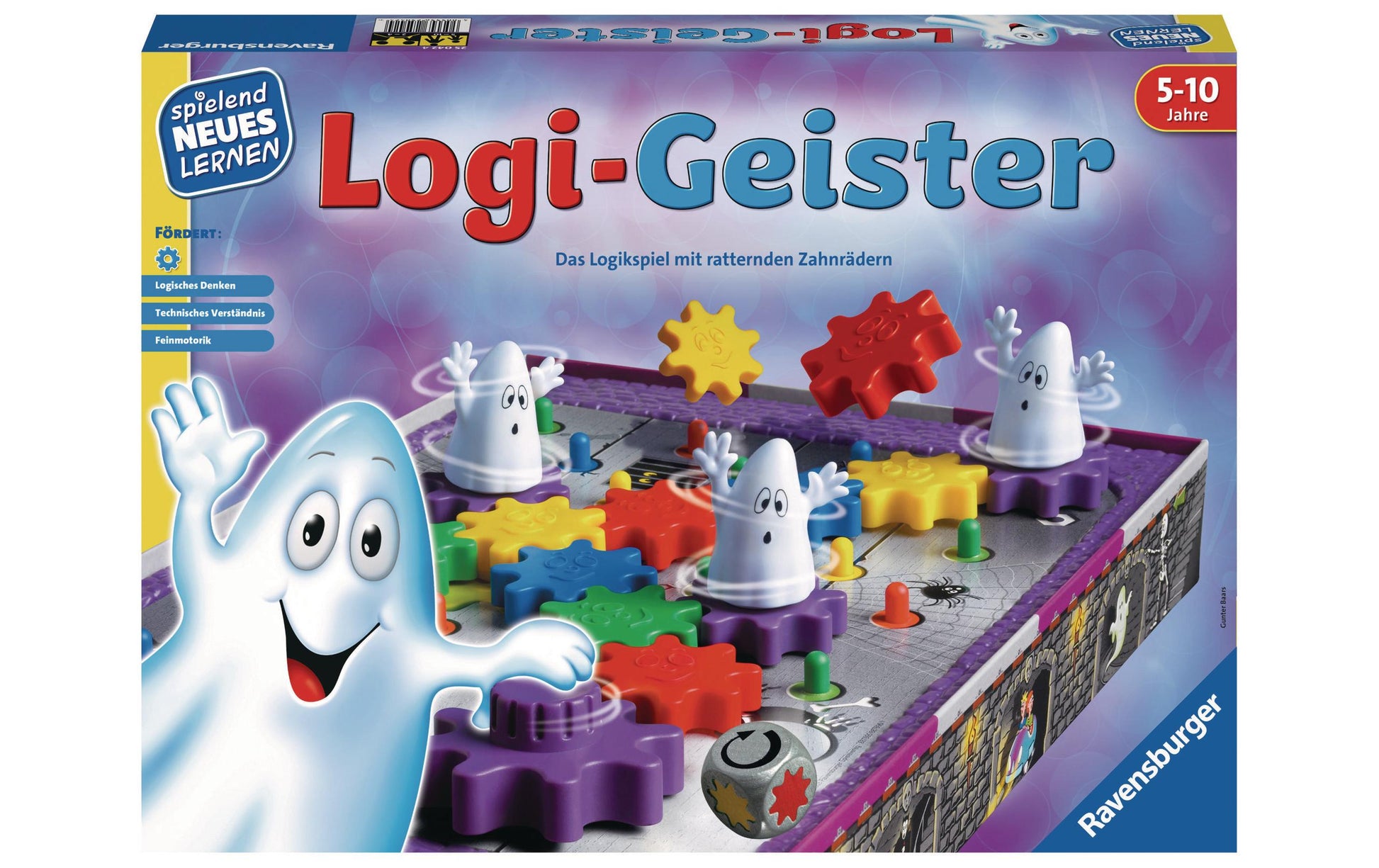 Ravensburger Lernspiel – Logi-Geister, Familienspiel, 2–4 Spieler, ab 5 Jahren, Deutsch