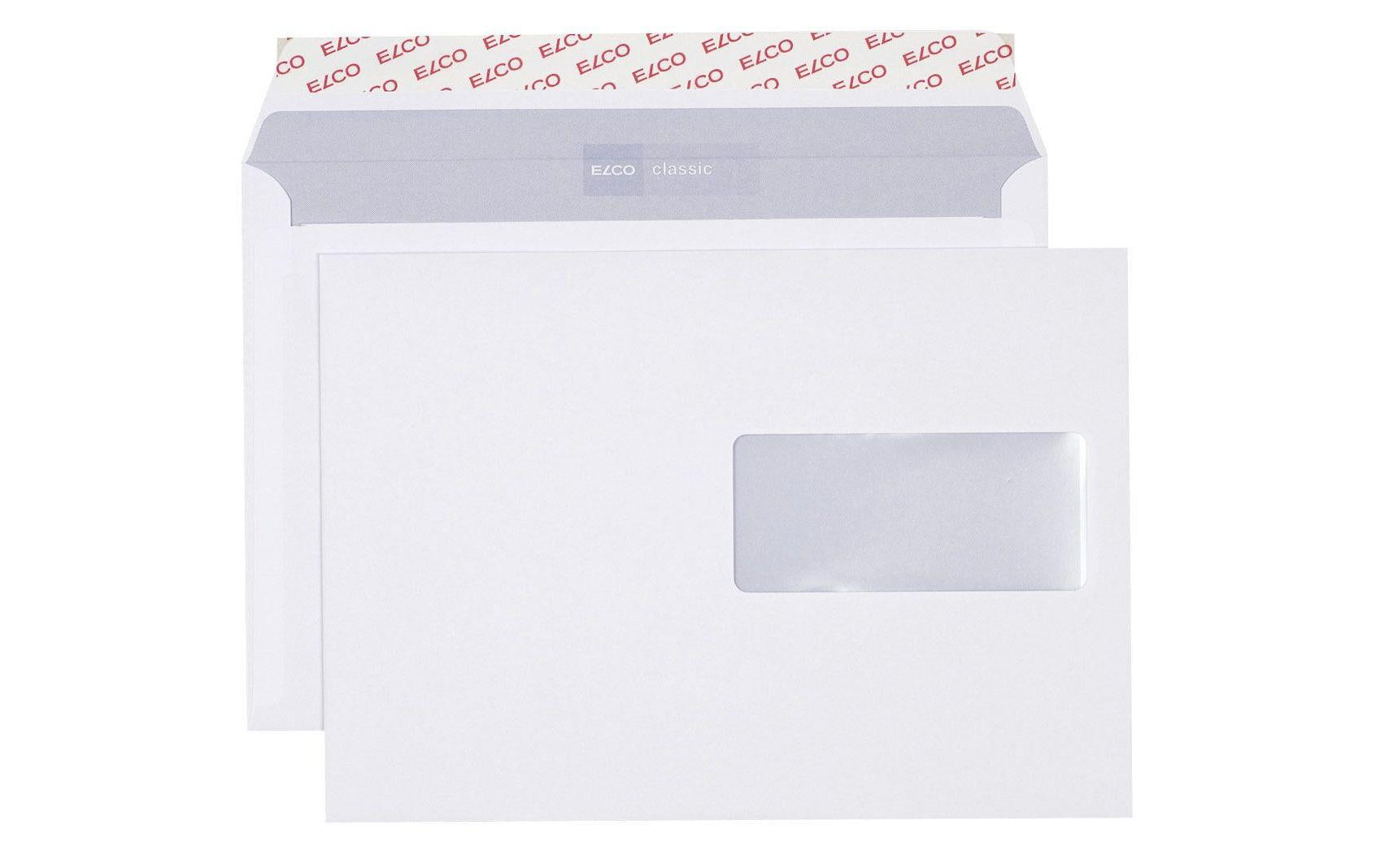 Elco Couvert C5, Fenster rechts, selbstklebend, weiss, 100 g/m² – 500 Stk.