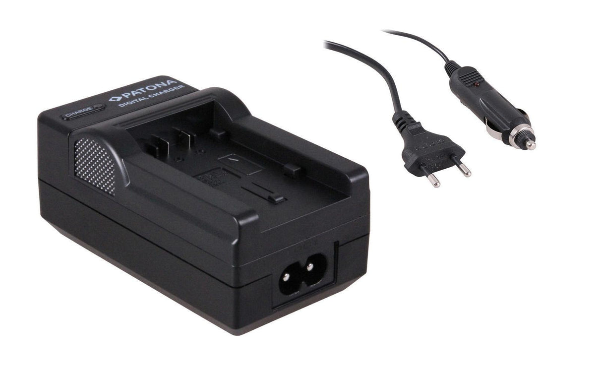 PATONA Ladegerät – mit KFZ-Adapter – für Panasonic VW-VBK180, VW-VBK360, VW-VBL090 und andere