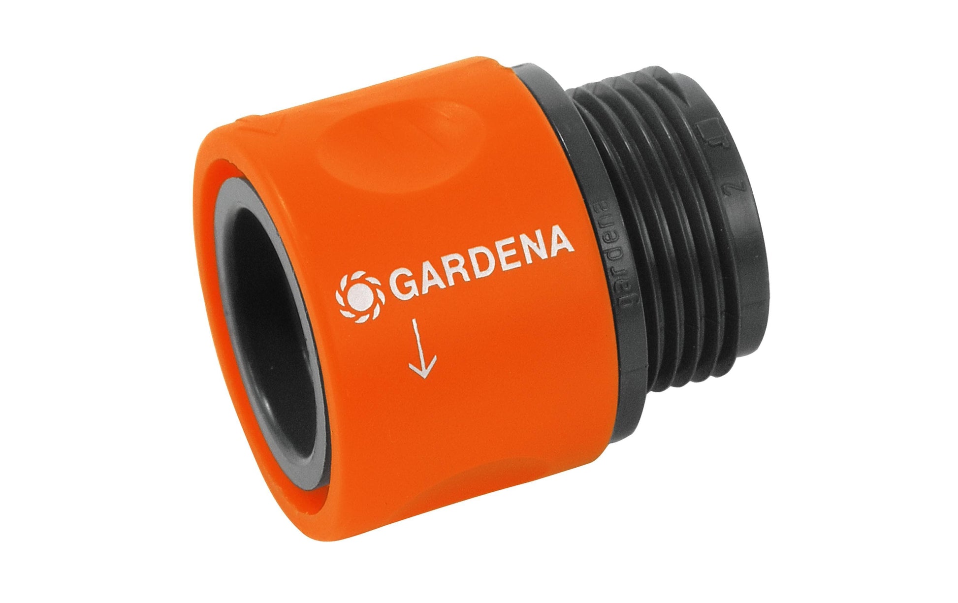 Gardena Übergangs-Schlauchstück – 42 mm (G 1 1/4), Plastik, Schwarz/Orange