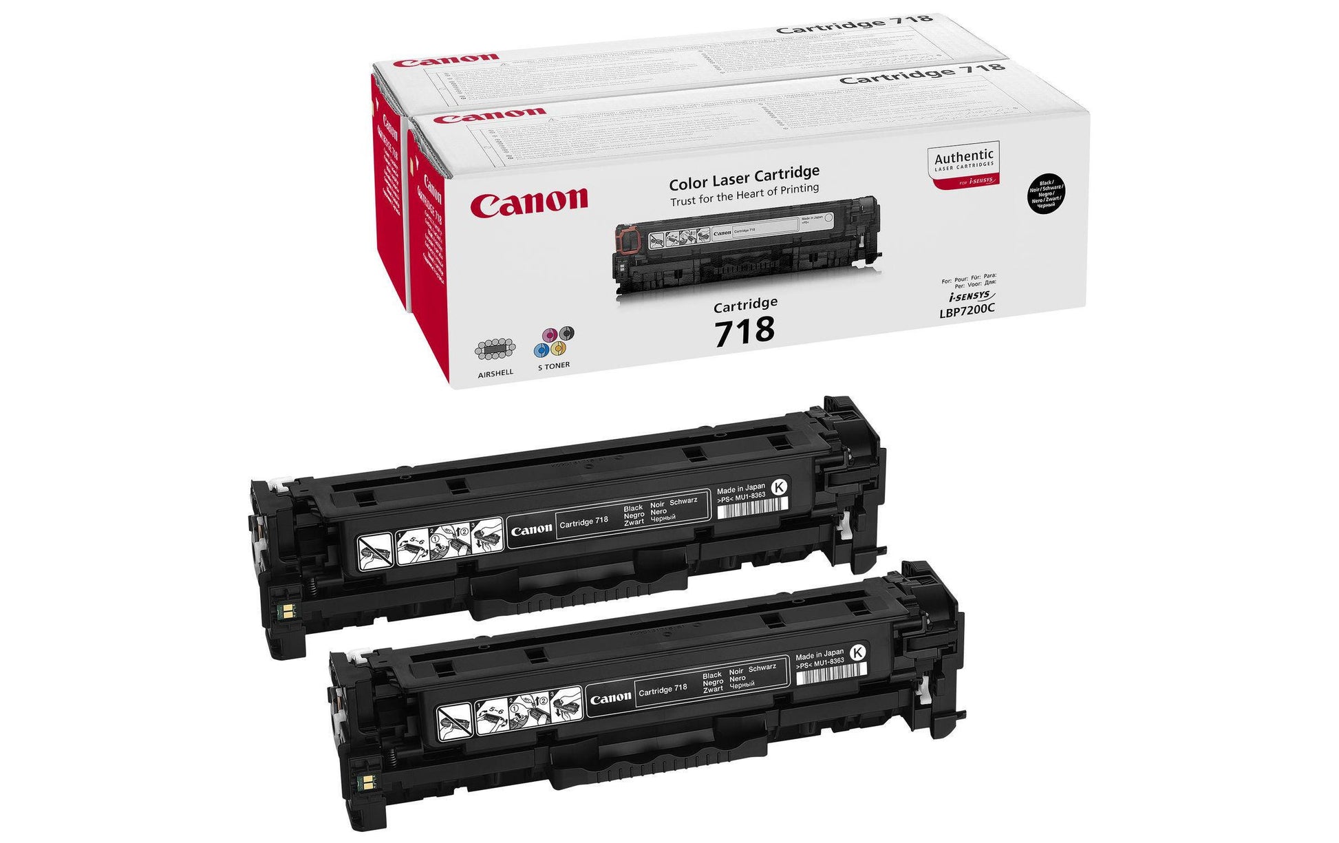 Canon Toner-Multipack CRG-718 – Schwarz, 3400 Seiten – für i-SENSYS MF729Cx