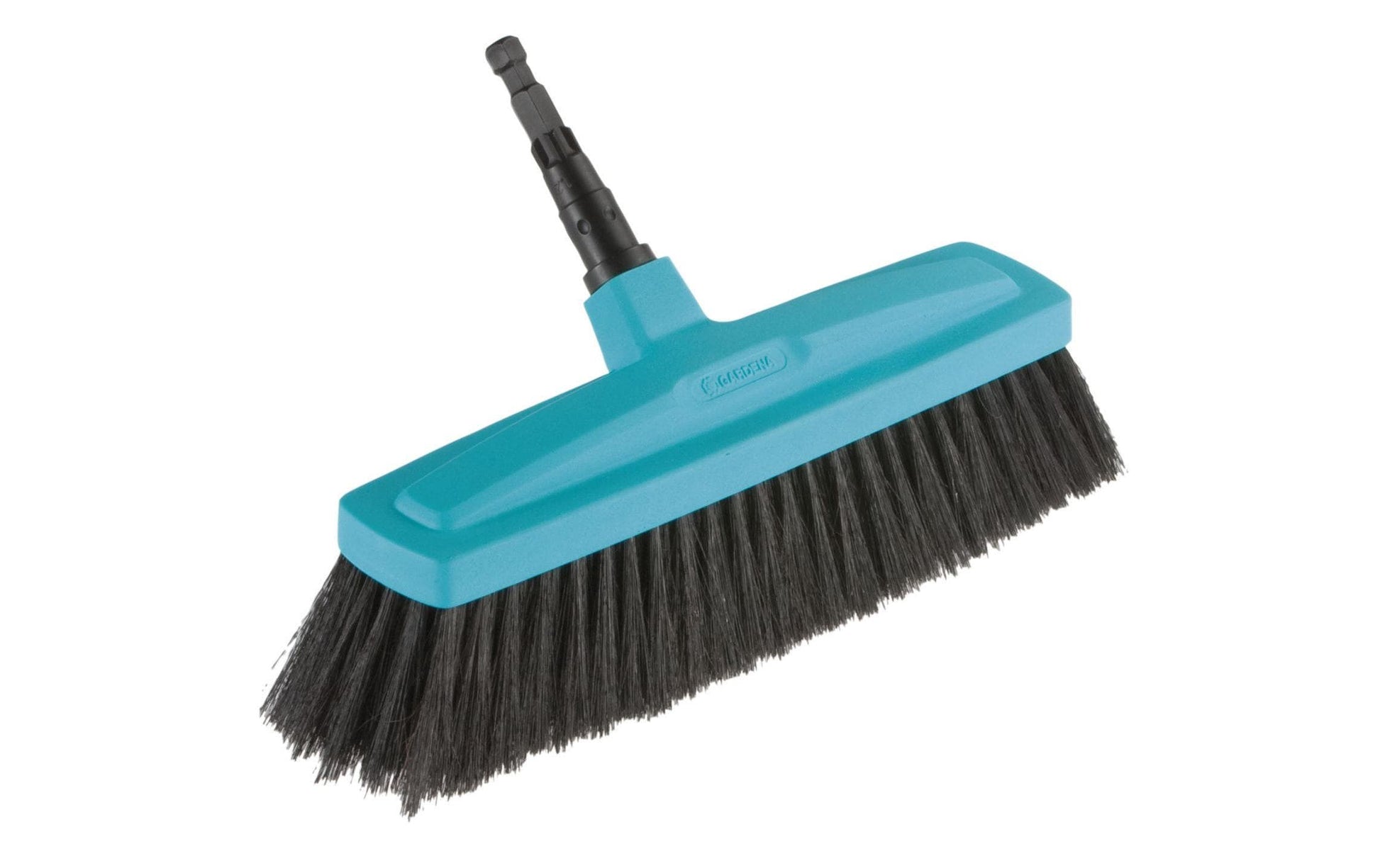 Gardena Besen combisystem – 34 cm, Polypropylen (PP), schwarz/cyan, ohne Stiel