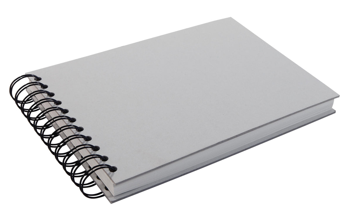 Sigel Spiralbuch – A5 quer – liniert – 110 Seiten – 130 g/m² – Doppelspirale, grau
