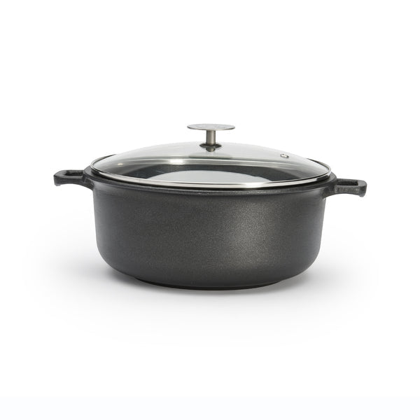de Buyer Fonduepfanne Choc Extreme – Ø 24,1 cm, Aluminium, Teflon, für Induktion, Schwarz