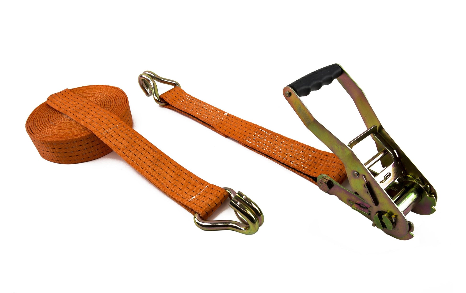 Zurrfix Zurrgurt 6 m × 50 mm, orange, mit Ratsche und Haken, LC 2500 daN