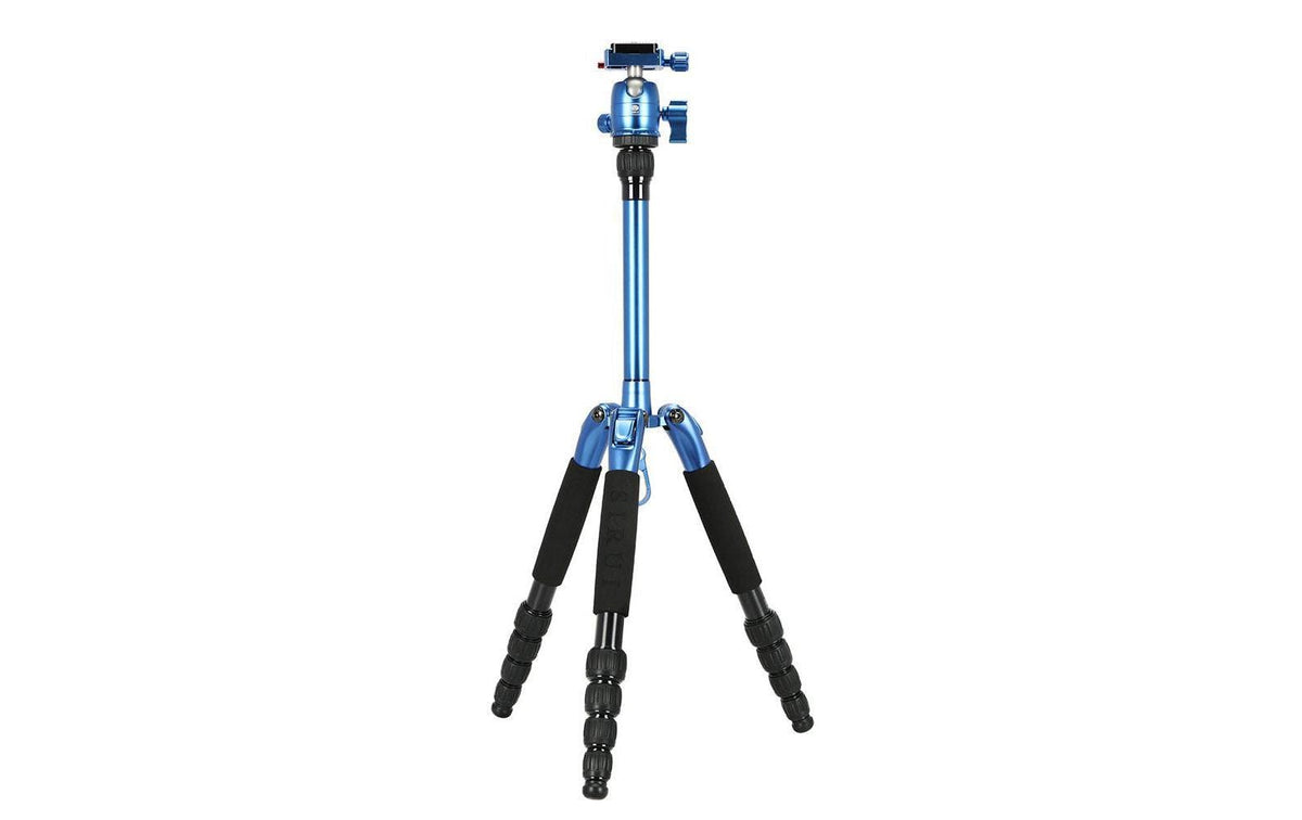 Sirui T-005SB+B-00B Stativ – bis 128 cm, Traglast 5 kg – Kugelkopf, Schnellwechselplatte – Schwarz
