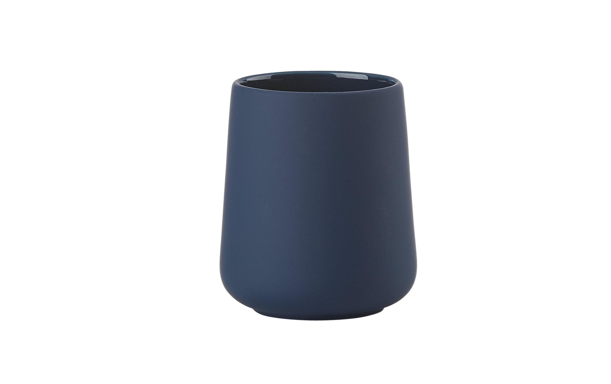 Zone Denmark Zahnbürstenhalter Nova One – 8×10 cm, Steingut, Soft-Touch-Oberfläche, Dunkelblau