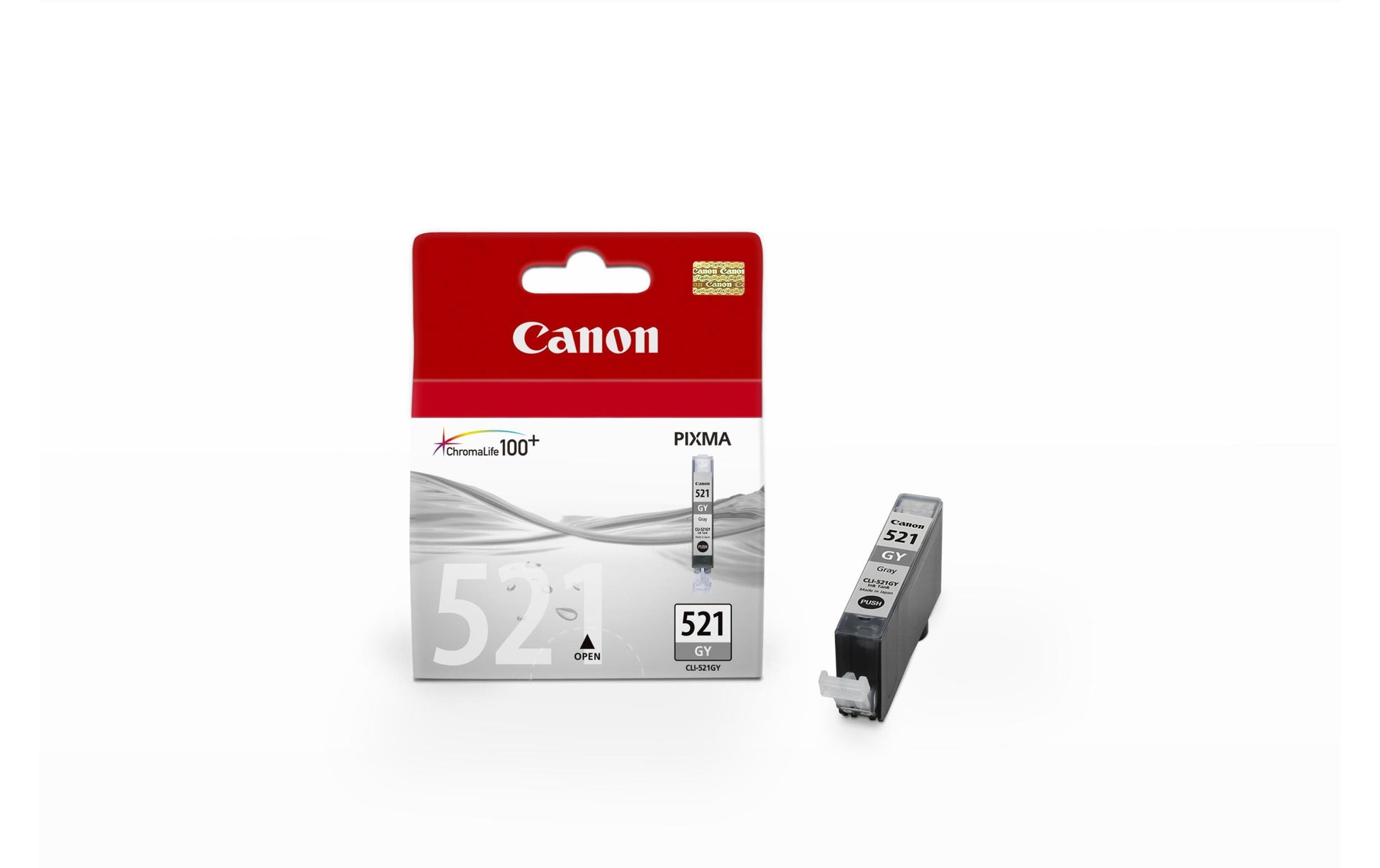 Canon Tintenpatrone CLI-521GY, Grau, 1'370 Seiten – für Tintenstrahldrucker und Multifunktionsgeräte