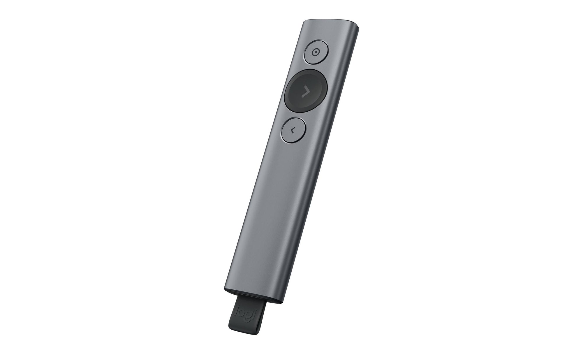 Logitech Spotlight – Presenter – Bluetooth/2,4 GHz, 30 m, Grau