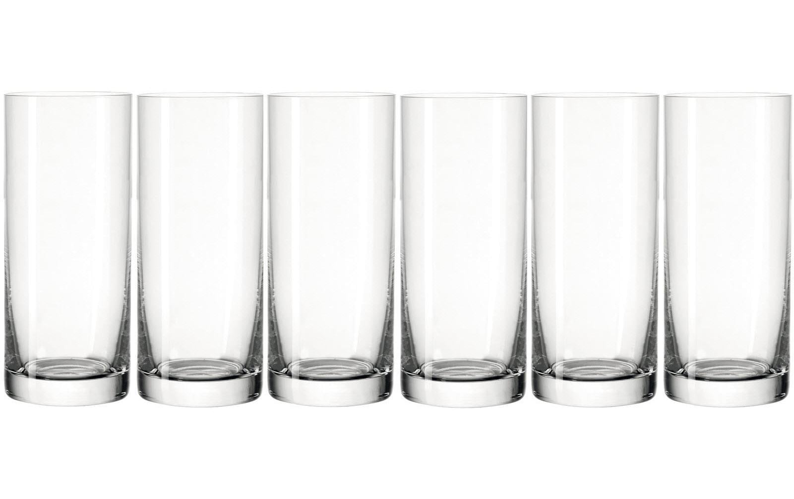 LEONARDO Trinkglas – 0,33 l, Kristallglas, Transparent, Stossfest, Spülmaschinenfest, 6 Stück