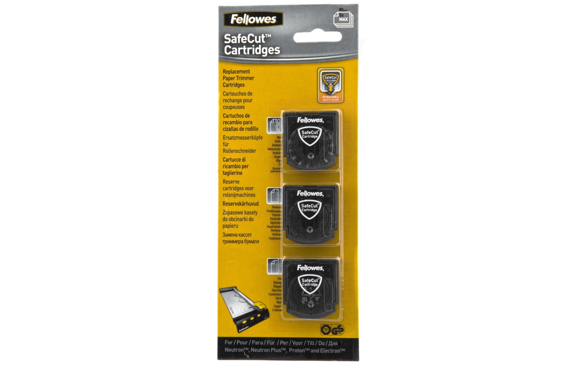 Fellowes Ersatzklinge – für Fellowes Rollenschneidemaschinen (ausser Atom A3/A4) – Perforation/Welle/Falz