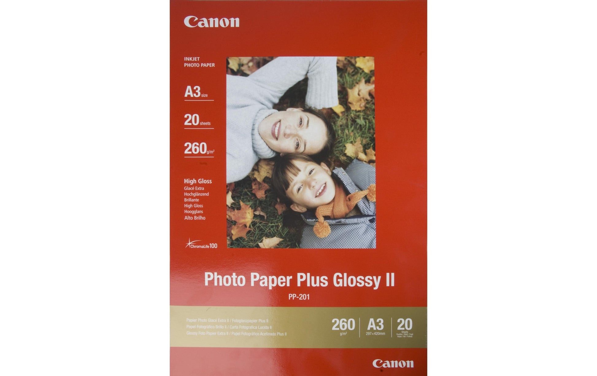 Canon Fotopapier – glänzend, A3, 265 g/m², 20 Blatt, einseitig – für Inkjet-Drucker