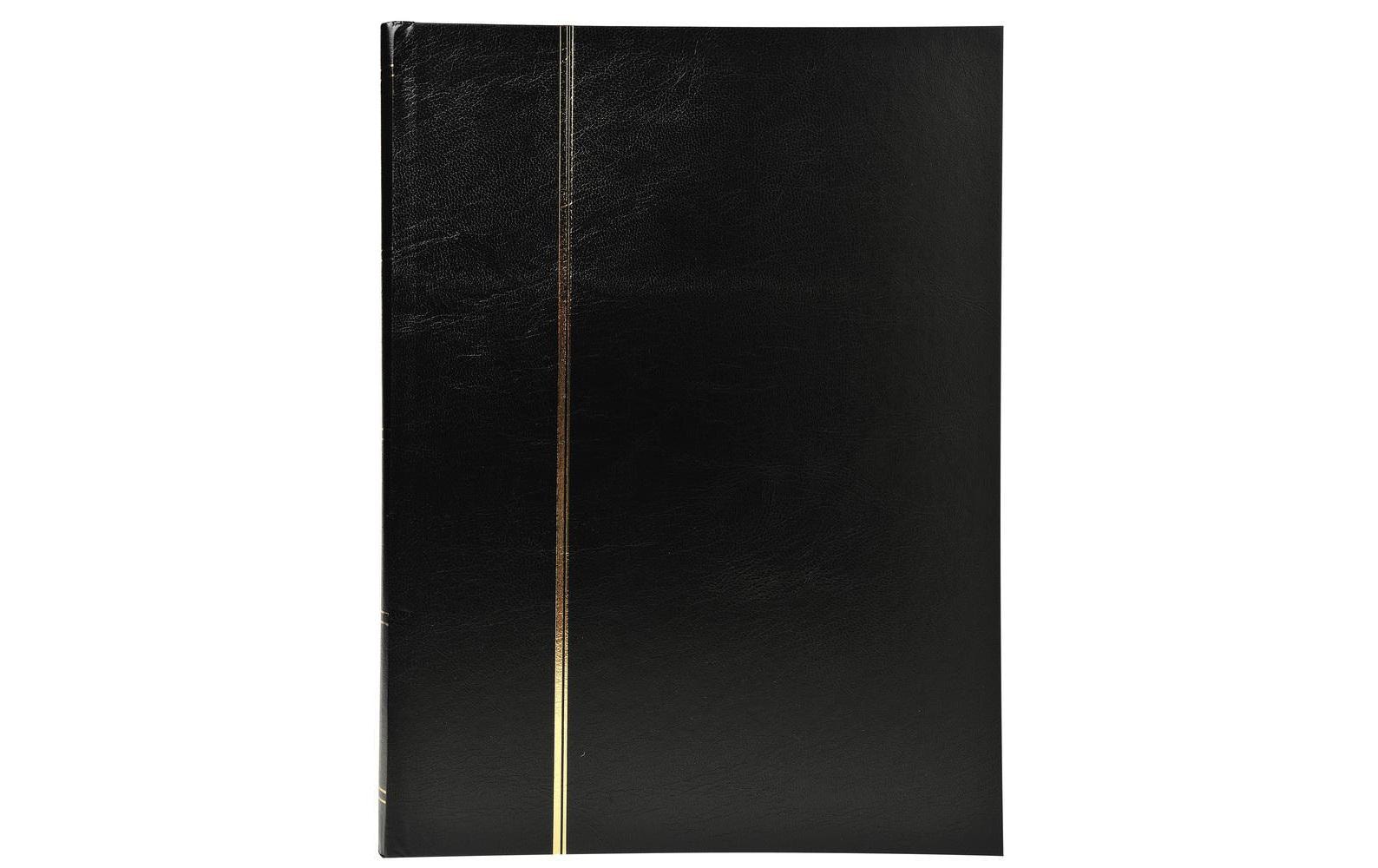 Exacompta Einsteckalbum, 48 Seiten, Schwarz, 22,5 × 30,5 cm, Kunstleder, mit Pergamin