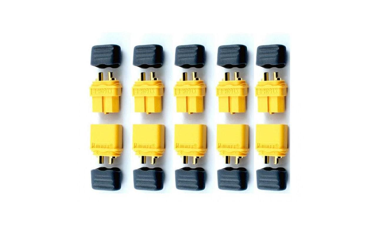 EP Product Adapterkabel, XT60 Stecker/Buchse, mit Kabelschutz – schwarz/gelb