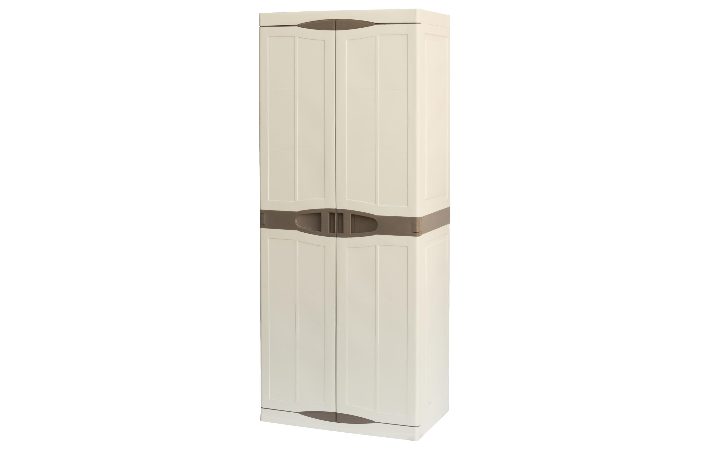 Art plast ArtPlast EVO70PST – Gartenschrank, 700 × 460 × 1800 mm, braun/beige, Kunststoff