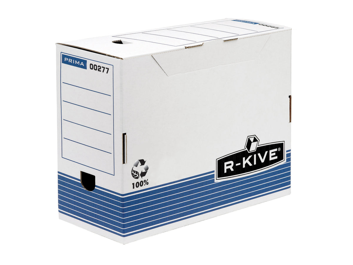 Fellowes Bankers Box System Archivschachtel – für A4, B 158 × H 265 × T 327 mm, blau/weiss, 10 Stück