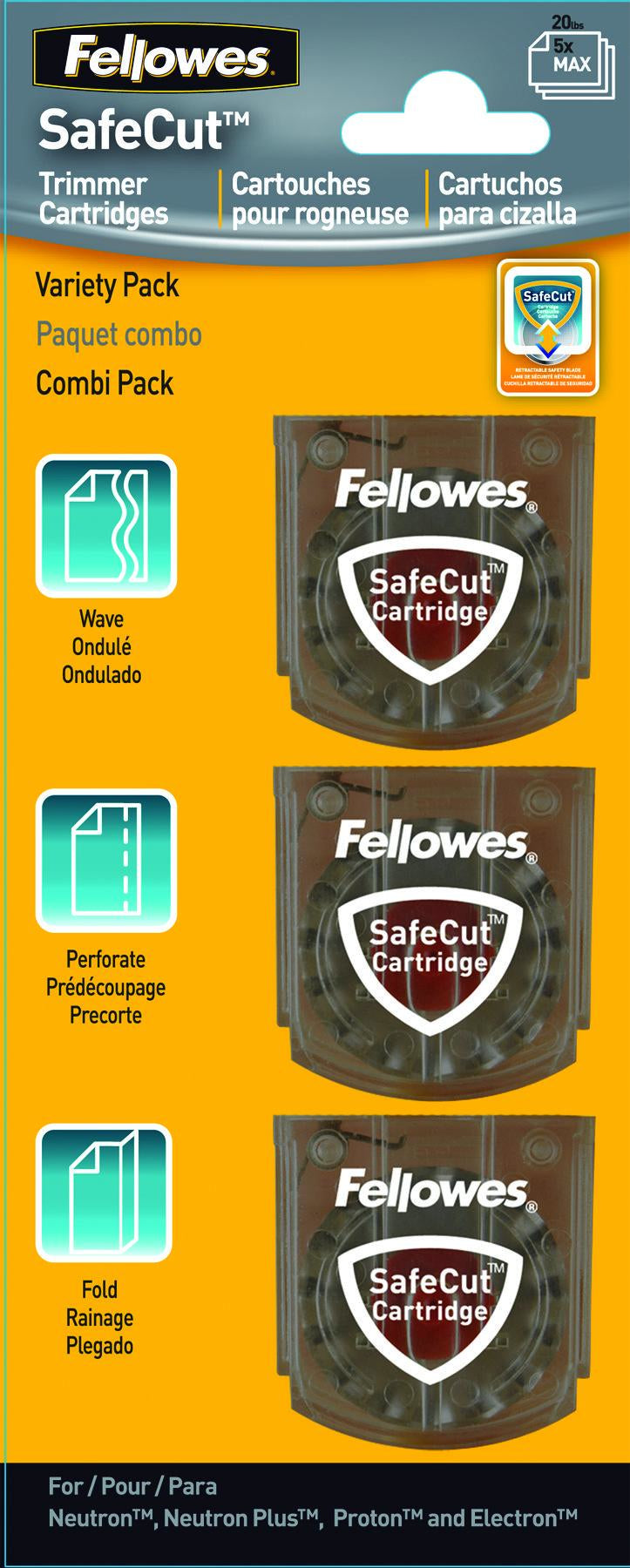 Fellowes Ersatzklinge – für Fellowes Rollenschneidemaschinen (ausser Atom A3/A4) – Perforation/Welle/Falz